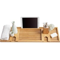 Wholesale Bamboo bathtub caddy tray natural color